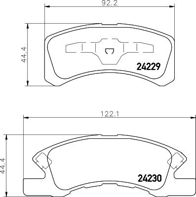 HELLA 8DB 355 012-051 - Bremžu uzliku kompl., Disku bremzes adetalas.lv