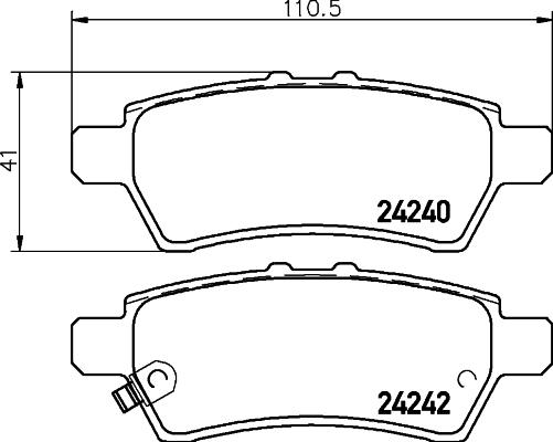 HELLA 8DB 355 012-081 - Bremžu uzliku kompl., Disku bremzes adetalas.lv