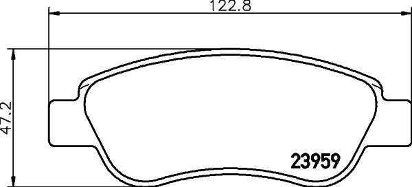 HELLA 8DB 355 012-141 - Bremžu uzliku kompl., Disku bremzes adetalas.lv