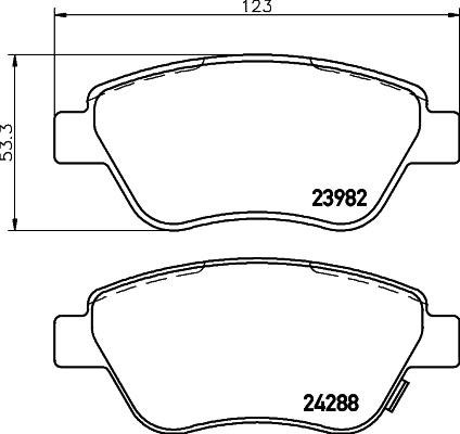 HELLA 8DB 355 012-831 - Bremžu uzliku kompl., Disku bremzes adetalas.lv