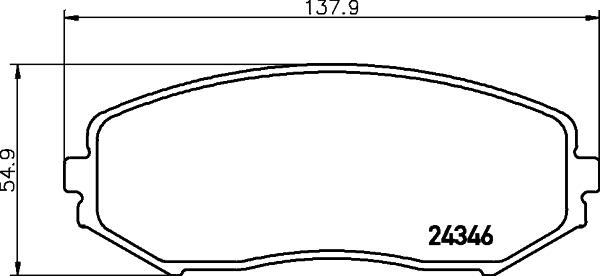 HELLA 8DB 355 012-351 - Bremžu uzliku kompl., Disku bremzes adetalas.lv