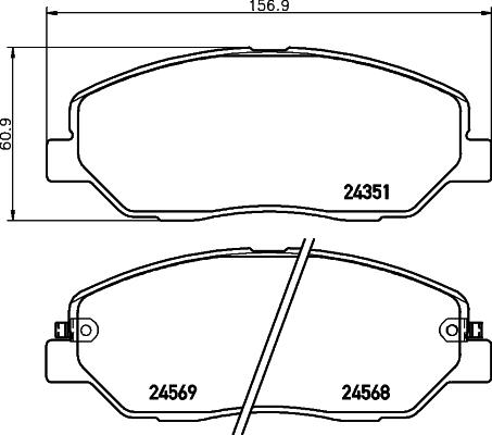 HELLA 8DB 355 012-371 - Bremžu uzliku kompl., Disku bremzes adetalas.lv