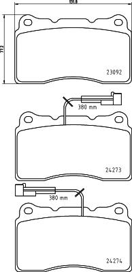 HELLA 8DB 355 012-291 - Bremžu uzliku kompl., Disku bremzes adetalas.lv