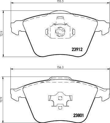 HELLA 8DB 355 030-091 - Bremžu uzliku kompl., Disku bremzes adetalas.lv