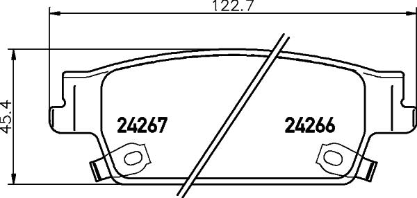 HELLA 8DB 355 012-231 - Bremžu uzliku kompl., Disku bremzes adetalas.lv