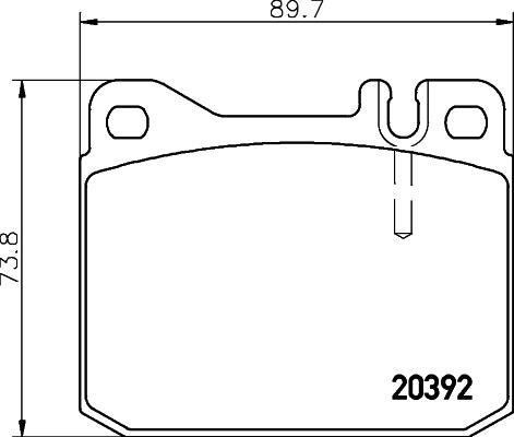 HELLA 8DB 355 017-461 - Bremžu uzliku kompl., Disku bremzes adetalas.lv