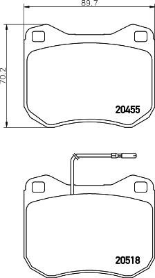 HELLA 8DB 355 017-421 - Bremžu uzliku kompl., Disku bremzes adetalas.lv