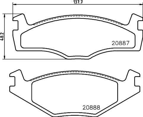 HELLA 8DB 355 017-501 - Bremžu uzliku kompl., Disku bremzes adetalas.lv