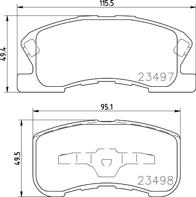 HELLA 8DB 355 017-111 - Bremžu uzliku kompl., Disku bremzes adetalas.lv