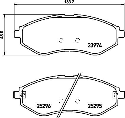 HELLA 8DB 355 017-351 - Bremžu uzliku kompl., Disku bremzes adetalas.lv