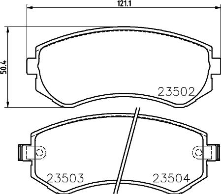 HELLA 8DB 355 017-201 - Bremžu uzliku kompl., Disku bremzes adetalas.lv