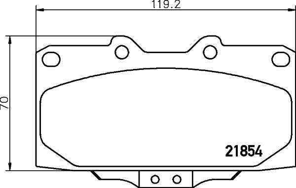 HELLA 8DB 355 017-211 - Bremžu uzliku kompl., Disku bremzes adetalas.lv