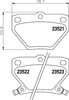 HELLA 8DB 355 017-221 - Bremžu uzliku kompl., Disku bremzes adetalas.lv