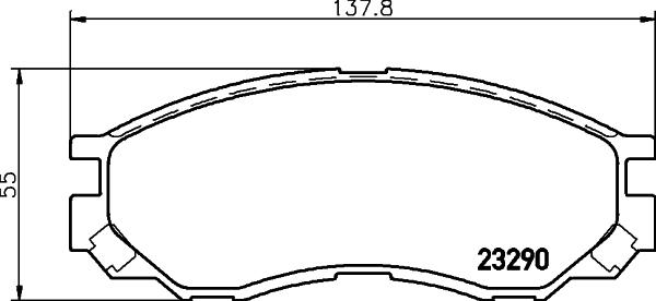 HELLA 8DB 355 017-271 - Bremžu uzliku kompl., Disku bremzes adetalas.lv