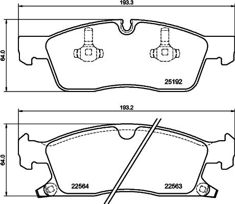 HELLA 8DB 355 039-961 - Bremžu uzliku kompl., Disku bremzes adetalas.lv