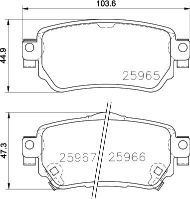 Japanparts PP-107MK - Bremžu uzliku kompl., Disku bremzes adetalas.lv