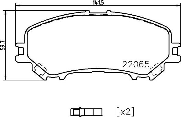 HELLA 8DB 355 039-571 - Bremžu uzliku kompl., Disku bremzes adetalas.lv