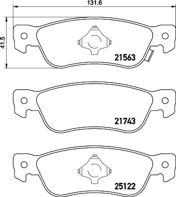 HELLA 8DB 355 039-661 - Bremžu uzliku kompl., Disku bremzes adetalas.lv