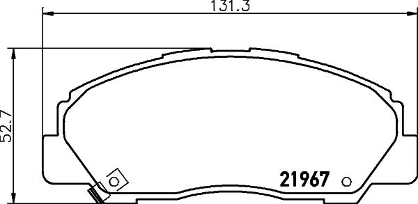 HELLA 8DB 355 039-611 - Bremžu uzliku kompl., Disku bremzes adetalas.lv