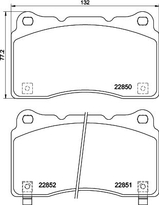 HELLA 8DB 355 039-151 - Bremžu uzliku kompl., Disku bremzes adetalas.lv