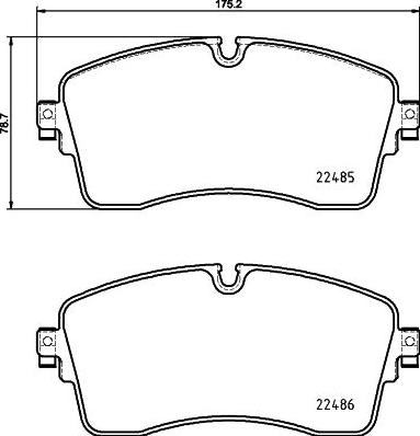 HELLA 8DB 355 039-321 - Bremžu uzliku kompl., Disku bremzes adetalas.lv