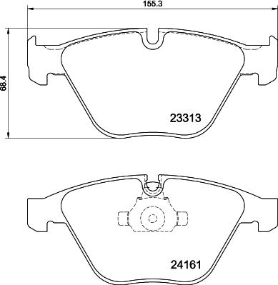 HELLA 8DB 355 039-241 - Bremžu uzliku kompl., Disku bremzes adetalas.lv