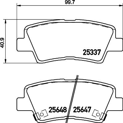 HELLA 8DB 355 036-541 - Bremžu uzliku kompl., Disku bremzes adetalas.lv