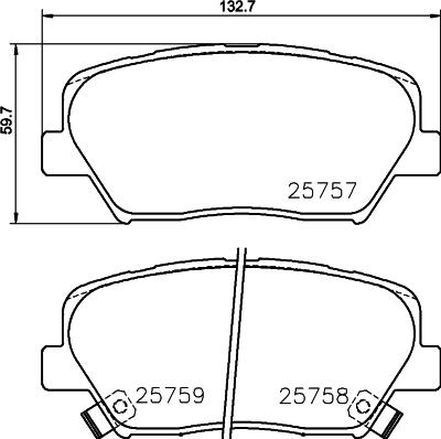 HELLA 8DB 355 030-511 - Bremžu uzliku kompl., Disku bremzes adetalas.lv