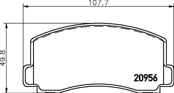 HELLA 8DB 355 030-001 - Bremžu uzliku kompl., Disku bremzes adetalas.lv