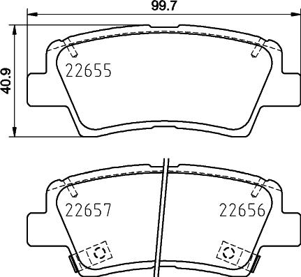 HELLA 8DB 355 031-681 - Bremžu uzliku kompl., Disku bremzes adetalas.lv