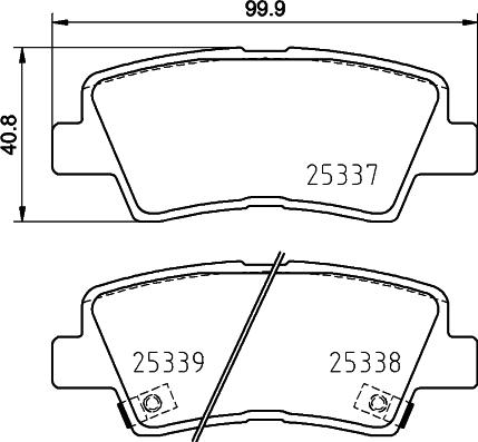 HELLA 8DB 355 031-821 - Bremžu uzliku kompl., Disku bremzes adetalas.lv