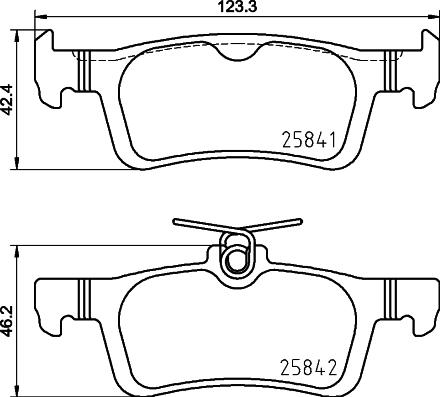 HELLA 8DB 355 031-761 - Bremžu uzliku kompl., Disku bremzes adetalas.lv