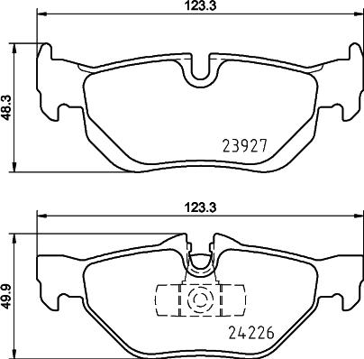 HELLA 8DB 355 031-781 - Bremžu uzliku kompl., Disku bremzes adetalas.lv