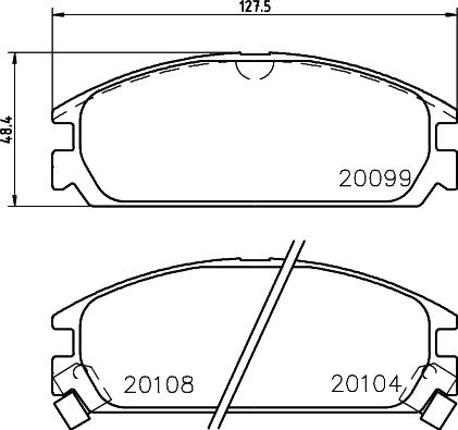 HELLA 8DB 355 031-731 - Bremžu uzliku kompl., Disku bremzes adetalas.lv