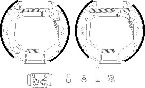 HELLA 8DB 355 038-161 - Bremžu loku komplekts adetalas.lv