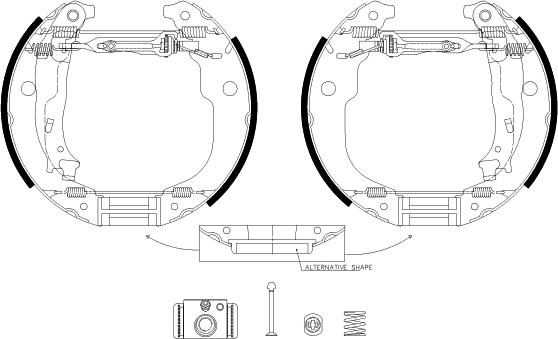 HELLA 8DB 355 038-131 - Bremžu loku komplekts adetalas.lv