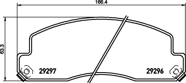 HELLA 8DB 355 032-981 - Bremžu uzliku kompl., Disku bremzes adetalas.lv