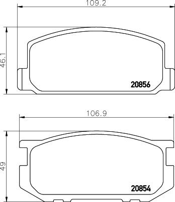 HELLA 8DB 355 032-401 - Bremžu uzliku kompl., Disku bremzes adetalas.lv