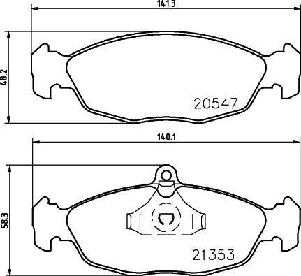 HELLA 8DB 355 032-481 - Bremžu uzliku kompl., Disku bremzes adetalas.lv