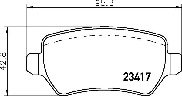 HELLA 8DB 355 032-511 - Bremžu uzliku kompl., Disku bremzes adetalas.lv