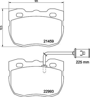 HELLA 8DB 355 037-941 - Bremžu uzliku kompl., Disku bremzes adetalas.lv