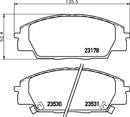 HELLA 8DB 355 037-141 - Bremžu uzliku kompl., Disku bremzes adetalas.lv