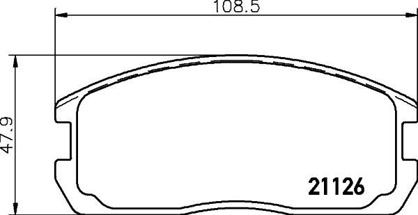 HELLA 8DB 355 037-221 - Bremžu uzliku kompl., Disku bremzes adetalas.lv