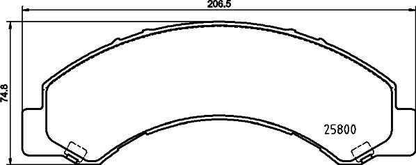 HELLA 8DB 355 037-711 - Bremžu uzliku kompl., Disku bremzes adetalas.lv