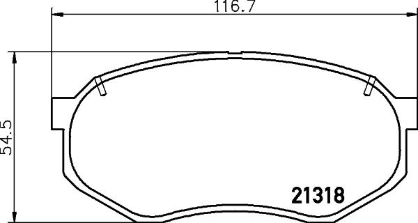 HELLA 8DB 355 029-251 - Bremžu uzliku kompl., Disku bremzes adetalas.lv