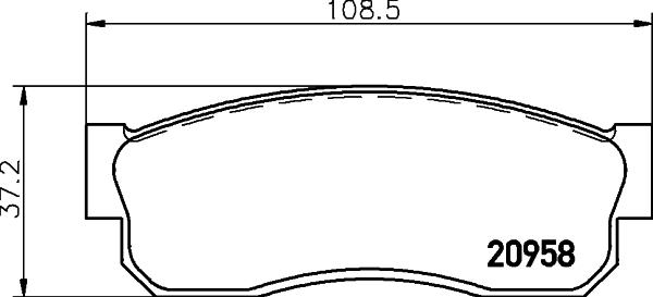 HELLA 8DB 355 029-211 - Bremžu uzliku kompl., Disku bremzes adetalas.lv