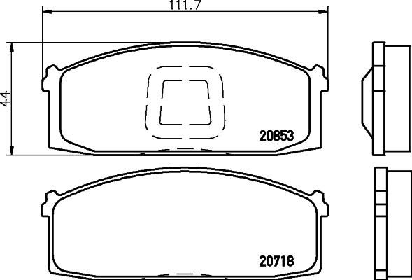 HELLA 8DB 355 029-271 - Bremžu uzliku kompl., Disku bremzes adetalas.lv