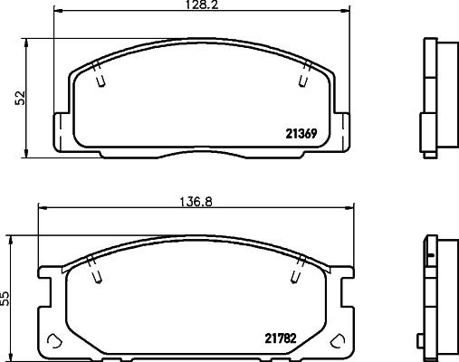 HELLA 8DB 355 029-781 - Bremžu uzliku kompl., Disku bremzes adetalas.lv