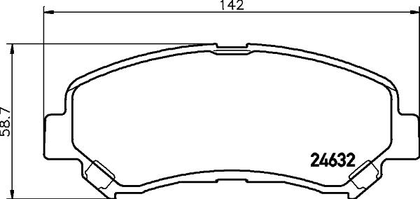 HELLA 8DB 355 028-671 - Bremžu uzliku kompl., Disku bremzes adetalas.lv