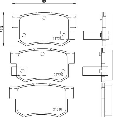 HELLA 8DB 355 024-521 - Bremžu uzliku kompl., Disku bremzes adetalas.lv